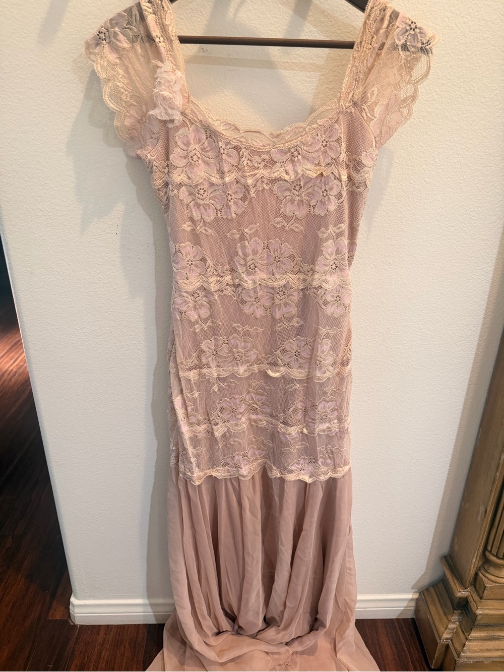 Grace Loves Lace Handmade Lace Gown — Dusty Blush Pink — S/M